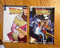 Front covers of Back to the Future issues 8 and 9