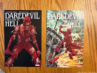 Front covers of Daredevil Cold Day in Hell issues 2 and 3