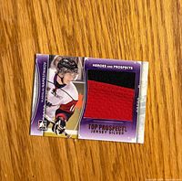 Front of Vladislav Namestnikov Heroes and Prospects Jersey Silver card showing player photo and jersey swatch