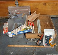 overall view of all tools and light box