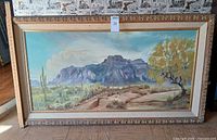 Framed oil painting full view