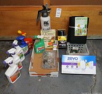 Full lot overview showing all garden care items