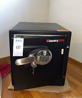 Front view of SentrySafe safe closed