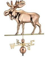 Stock image of a moose weather vane used for promotional purposes