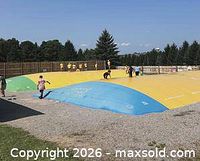 Jumping pillow attraction at Brooks Farms