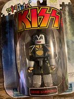 Front view of sealed Minimates Gene Simmons figure in blister packaging
