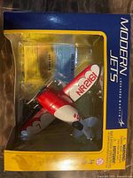 Front of boxed Gee Bee R-2 model showing Modern Jets branding