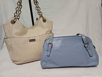 Front view of both handbags