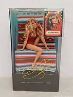 Front view of boxed Farrah Fawcett Barbie Collector doll