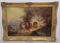 Framed oil painting full view