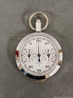 Front view of meter movement showing dial, numerals, subdials and hands