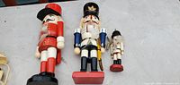 All three wooden nutcrackers front view