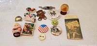 Group shot of all small vintage trinket items laid out