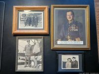 Group shot of all four framed pieces laid out on table