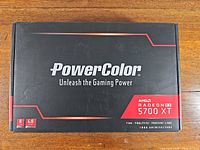 Front of retail box showing PowerColor Radeon RX 5700 XT branding