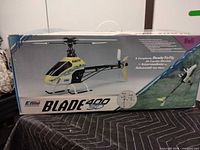 Retail box showing Blade 400 3D helicopter image and branding