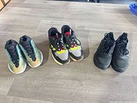 All three sneaker pairs side by side