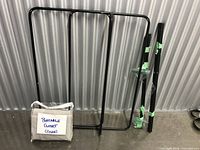 Overall view of disassembled frame and packaged cover