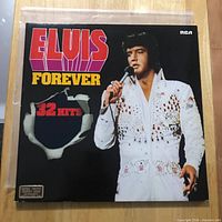 Front cover of Elvis Forever LP in protective sleeve