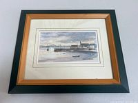 Front view of framed print showing artwork, mat and frame colours