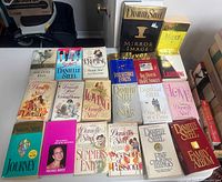 All 20 Danielle Steel books laid out in four rows