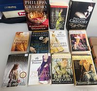 All eleven Philippa Gregory novels displayed front covers visible