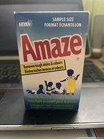 Front of unopened Amaze sample size box