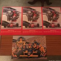 Lot overview showing three Rahal cards and one Andretti card