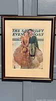 Full view of framed Norman Rockwell Saturday Evening Post cover print