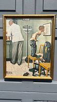 Full view of framed Norman Rockwell print