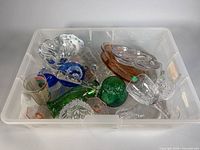 All items grouped in plastic bin