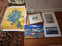 Group shot showing all five artworks laid out