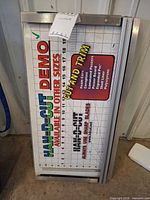 Front view of Hand-D-Cut cutter showing full grid surface and aluminum rail