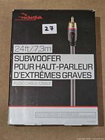 Front of Rocketfish retail box showing product name and length