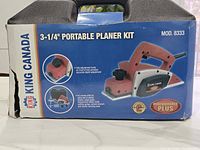 Box front showing King Canada 3-1/4" portable planer kit model 8333