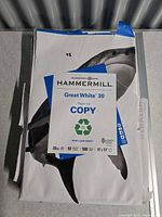 Front of Hammermill Great White 30 11×17 copy paper ream