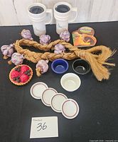 overview of all kitchen items laid out on table