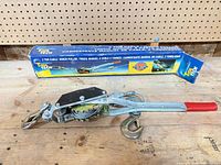 Winch puller and box on workbench