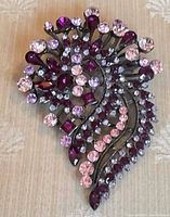 front view showing crystal arrangement and colours