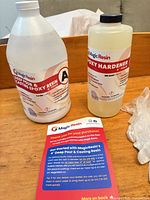 Both Magic Resin bottles with instruction sheet