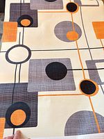 Flat view of geometric pattern wallpaper showing design details