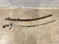 Full view of sword and scabbard