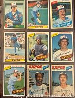 Fronts of all nine cards