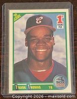 Front of 1990 Score Frank Thomas rookie card in sleeve
