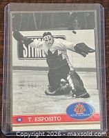 front of Tony Esposito #96 hockey card in sleeve