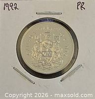 Reverse side showing Canadian Coat of Arms