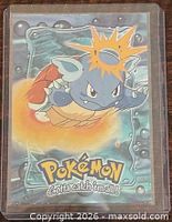 Front view of Topps Wartortle card in sleeve