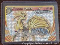 Front of Ninetales BREAK holographic card in sleeve