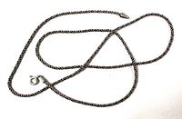 Full view of the sterling silver rope chain laid out