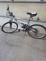Full left-side profile of the mountain bike